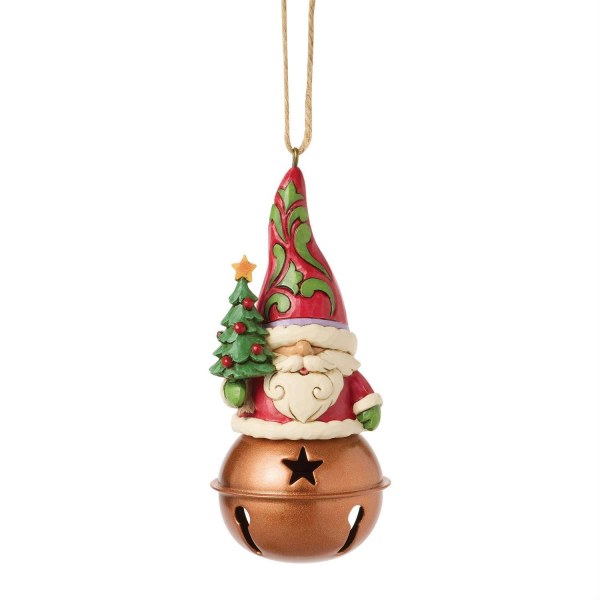 SUSPENSION GNOME DE NOËL SUR UNE CLOCHETTE - HEARTWOOD CREEK