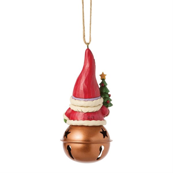 SUSPENSION GNOME DE NOËL SUR UNE CLOCHETTE - HEARTWOOD CREEK
