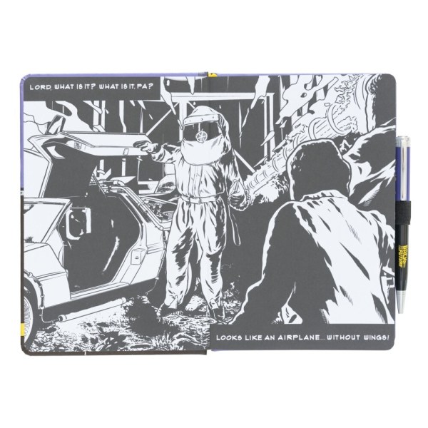 CARNET DE NOTES A5 PREMIUM AVEC STYLO PROJECTEUR - RETOUR VERS LE FUTUR