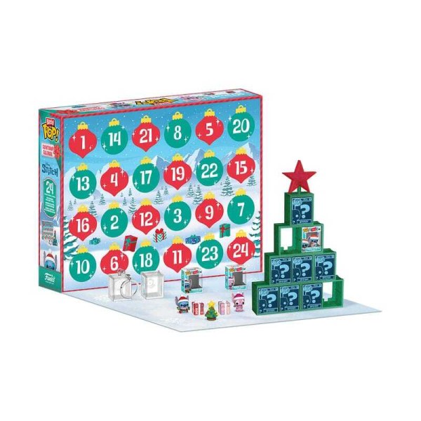 Calendrier de l'Avent Bitty POP! - Compte à rebours de 24 jours Stitch de Noël - Disney Lilo & Stitch