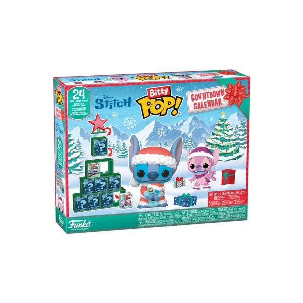 Calendrier de l'Avent Bitty POP! - Compte à rebours de 24 jours Stitch de Noël - Disney Lilo & Stitch