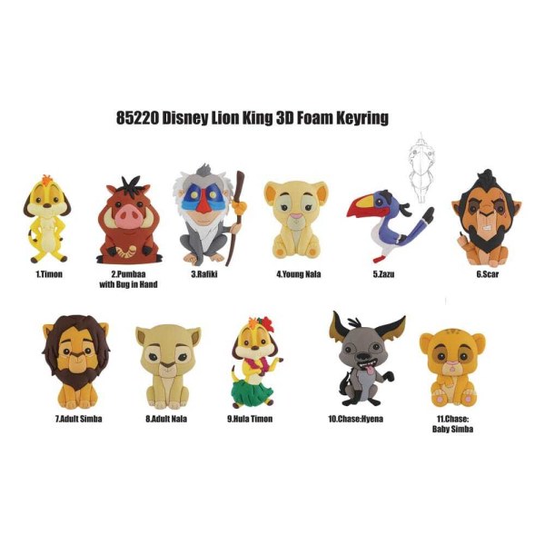 Pochette surprise porte-clés 3D Le Roi Lion - Disney