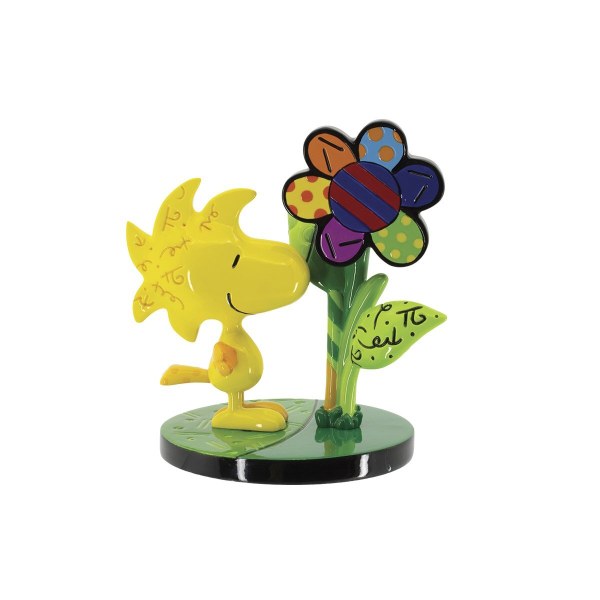 Mini figurine Woodstock avec une fleur - Britto Peanuts