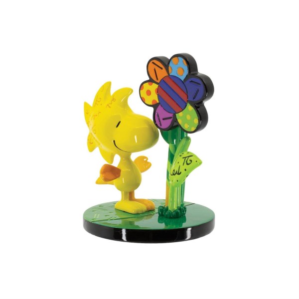 Mini figurine Woodstock avec une fleur - Britto Peanuts