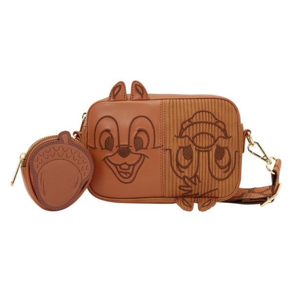 Sac à bandoulière en velours côtelé avec porte-monnaie Tic et Tac - Disney Loungefly