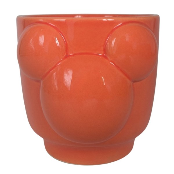Mini pot de fleurs 3D orange oreilles de Mickey 10 cm – Disney