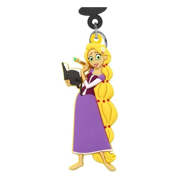 Porte-clés pour sac à dos en PVC doux au toucher, Raiponce - Disney Princesses