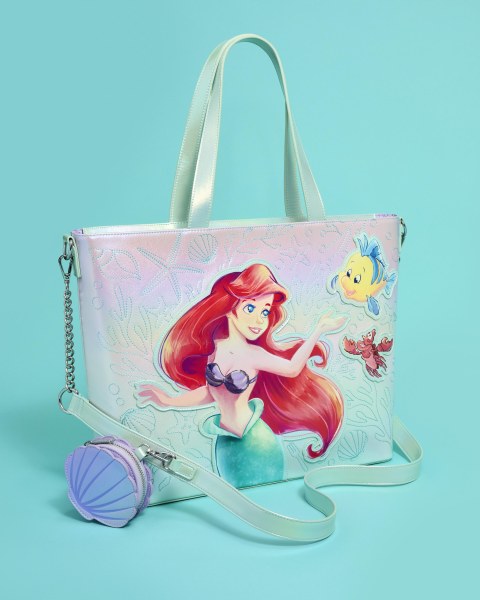 Sac Tote avec porte-monnaie Ariel et Polochon - Disney Loungefly La Petite Sirène