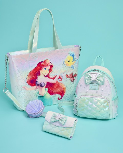 Sac Tote avec porte-monnaie Ariel et Polochon - Disney Loungefly La Petite Sirène