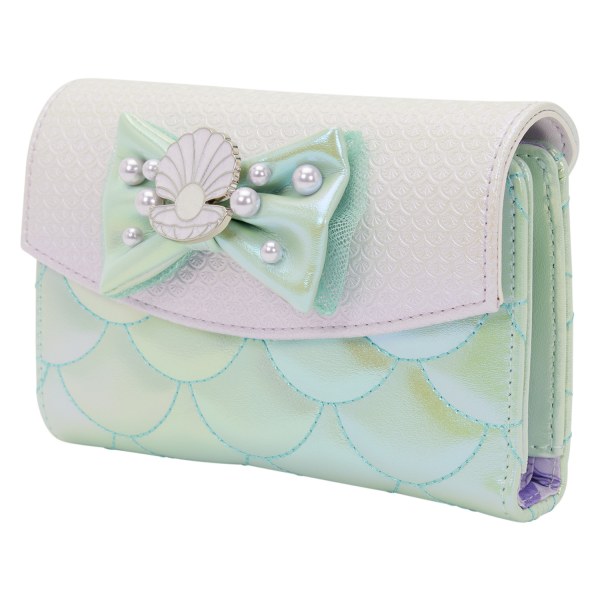 Portefeuille à rabat en nacre irisée - Disney Loungefly La Petite Sirène