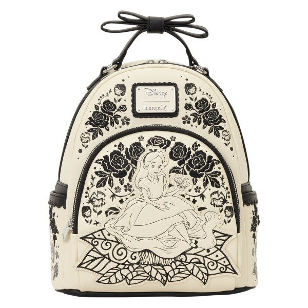 Mini sac à dos Alice au pays des merveilles brodé de fleurs - Disney Loungefly