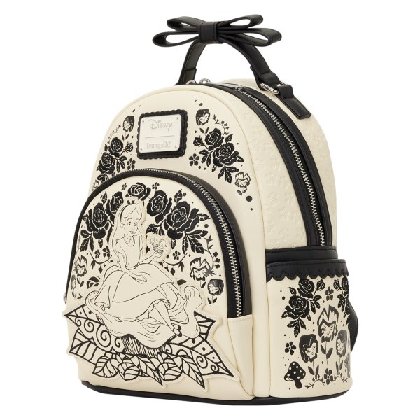Mini sac à dos Alice au pays des merveilles brodé de fleurs - Disney Loungefly