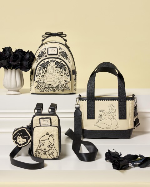 Mini sac à dos Alice au pays des merveilles brodé de fleurs - Disney Loungefly