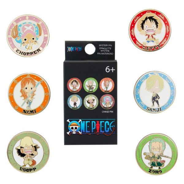Pin's Loungefly One Piece Chibi Mystery Blind Box en émail assorti