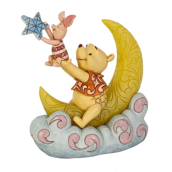 Winnie l'Ourson et Porcinet sur une lune LED - Disney Traditions
