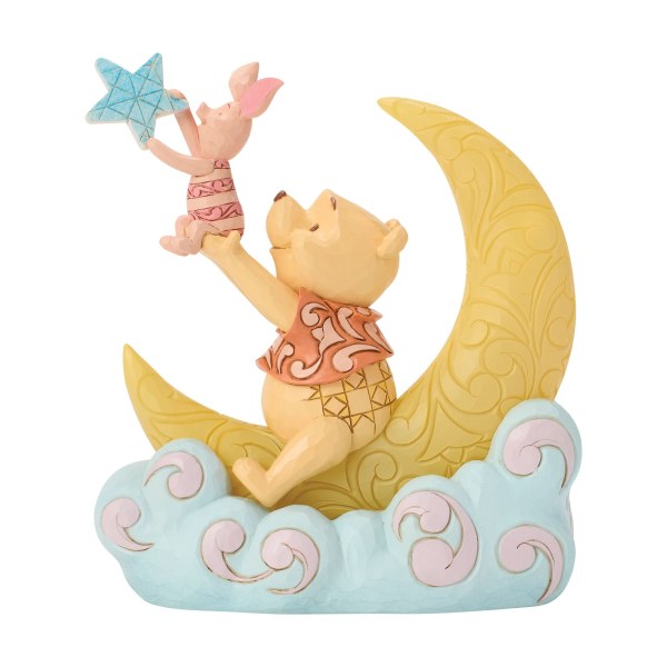 Winnie l'Ourson et Porcinet sur une lune LED - Disney Traditions