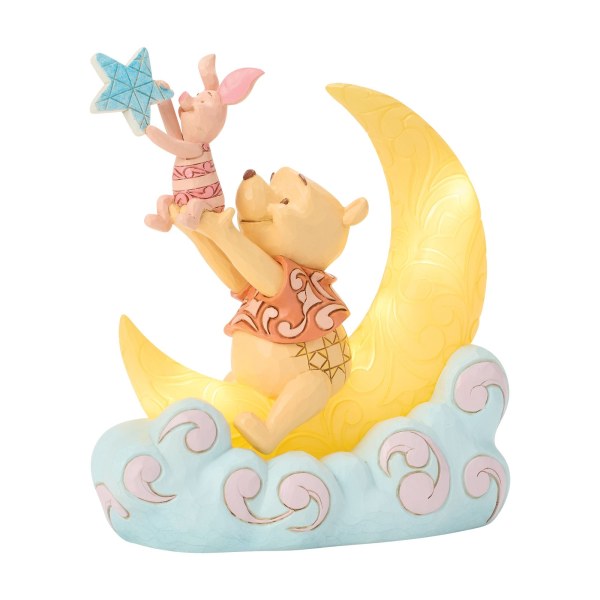 Winnie l'Ourson et Porcinet sur une lune LED - Disney Traditions