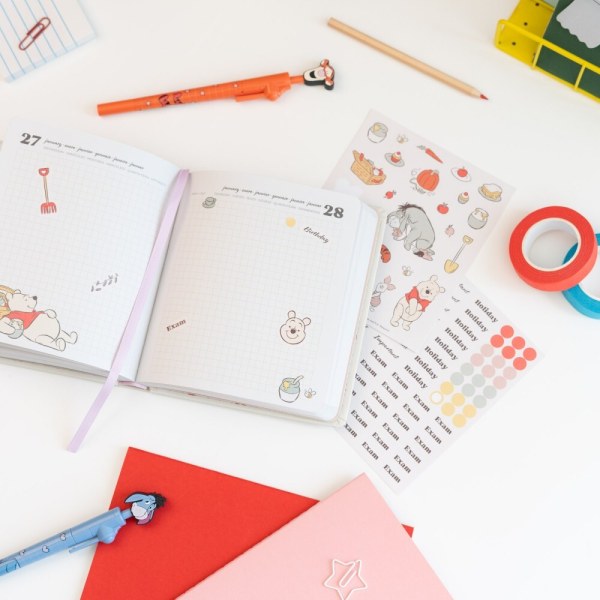 Agenda scolaire quotidien Winnie l'Ourson 2026/2027 – Édition reliée de 11 mois
