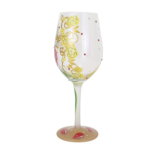 VERRE À VIN BELLE « AUDACIEUSE COMME UNE ROSE » - DISNEY LOLITA