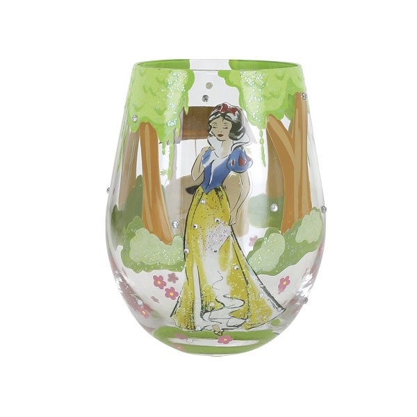 VERRE SANS PIED BLANCHE-NEIGE « ILS VECURENT HEUREUX POUR TOUJOURS » - DISNEY LOLITA