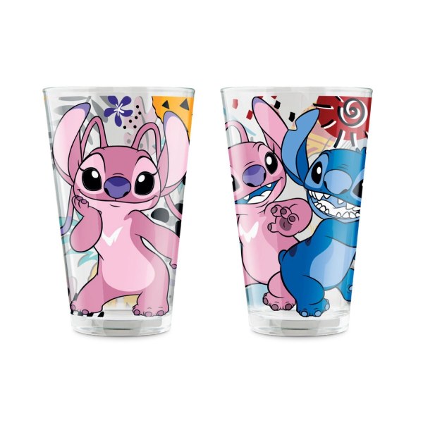 Ensemble de 2 verres Stitch et Angel 310 ml - Egan Disney Home