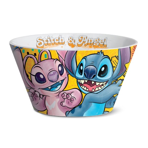 Bol Stitch & Angel jaune 550 ml - Egan Disney Home