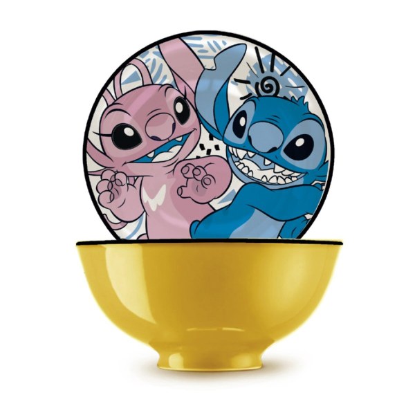 Petit bol Stitch & Angel jaune 300 ml - Egan Disney Home