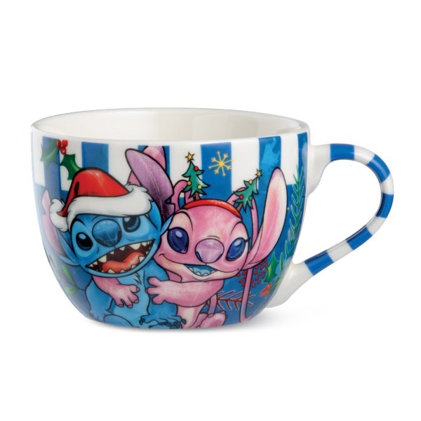 Bol petit déjeuner Stitch & Angel Noël bleu 520 ml - Egan Disney Home