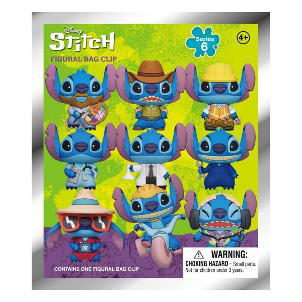 Porte-clés pour sac à dos 3D boîte mystère Stitch série 6 - Lilo & Stitch