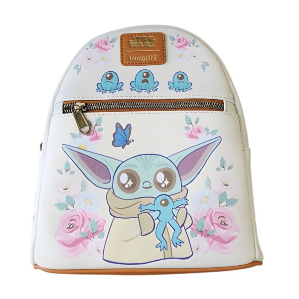 Sac à Dos Grogu avec Grenouilles et Bordure Marron - Loungefly Star Wars