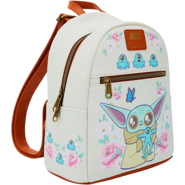Sac à Dos Grogu avec Grenouilles et Bordure Marron - Loungefly Star Wars