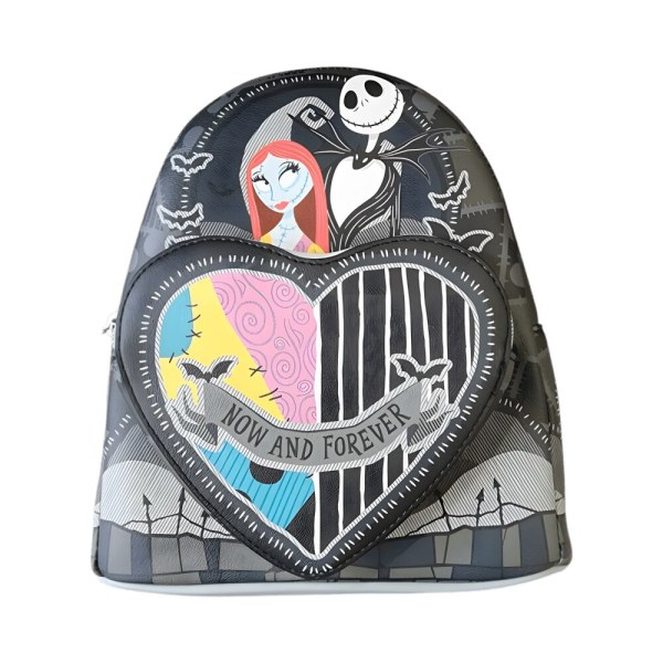 Sac à dos Loungefly The Nightmare Before Christmas Jack & Sally Split Heart 26cm