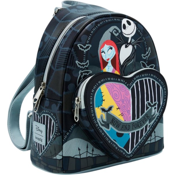 Sac à dos Loungefly The Nightmare Before Christmas Jack & Sally Split Heart 26cm