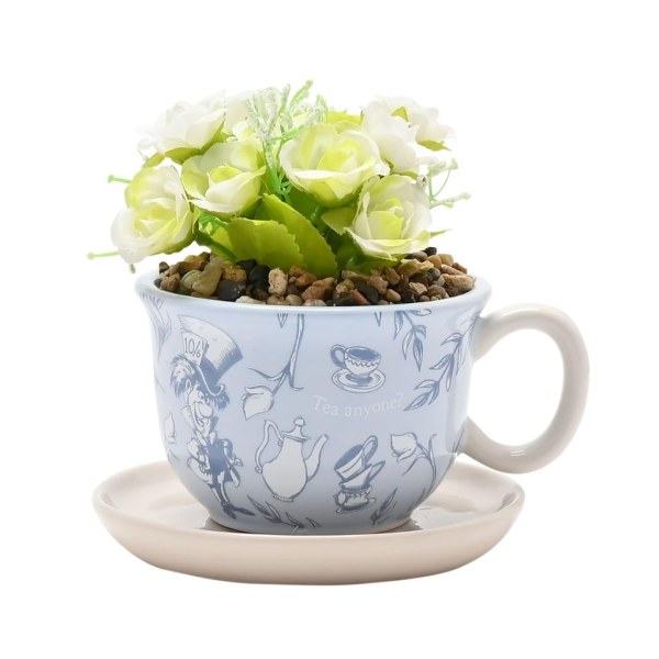 DISNEY ALICE AUX PAYS DES MERVEILLES - Tasse Décorative + Fausse Plante