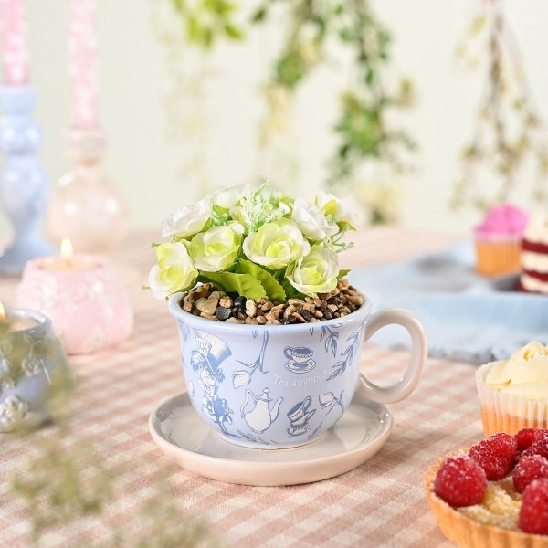 DISNEY ALICE AUX PAYS DES MERVEILLES - Tasse Décorative + Fausse Plante