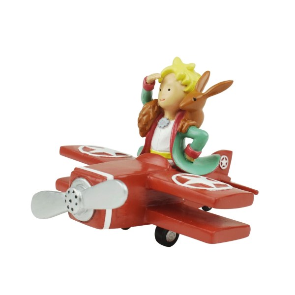 FIGURINE LE PETIT PRINCE AVION RENARD  (WINDOW BOX)