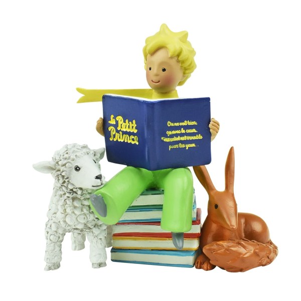 FIGURINE LE PETIT PRINCE LIVRE RENARD MOUTON  (WINDOW BOX)