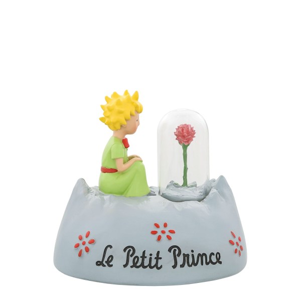 FIGURINE LE PETIT PRINCE PLANETE AVEC SA ROSE11 CM