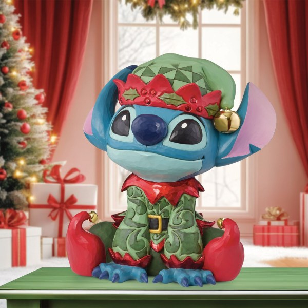 Figurine Stitch lutin de Noël Disney 37,3 cm par Jim Shore – Exclusivité Costco – Disney Traditions