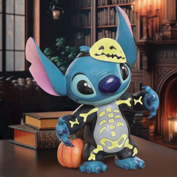 Figurine Stitch Squelette Disney 43 cm phosphorescente par Jim Shore – Exclusivité Costco – Disney Traditions