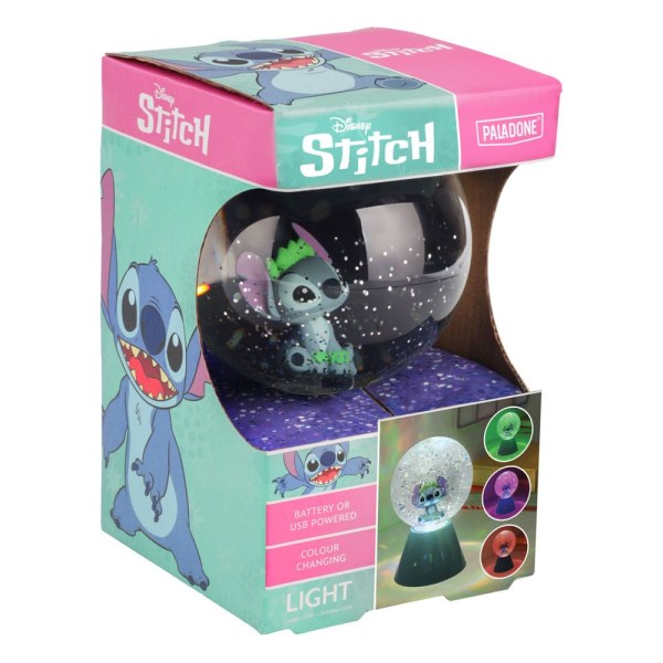 Lampe LED Stitch Boule Paillettes 17 cm - Disney Lilo & Stitch