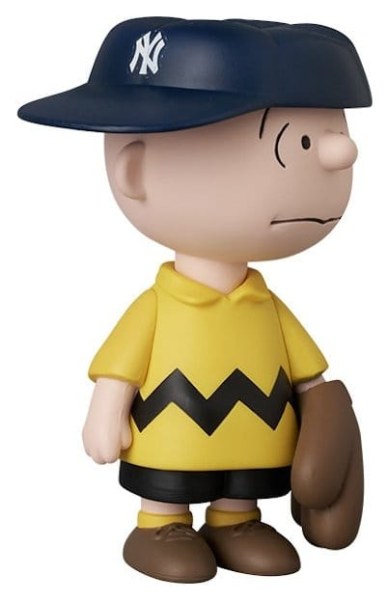 figurine PVC UDF Charlie Brown en Yankees de New York 9 cm - MLB × Peanuts