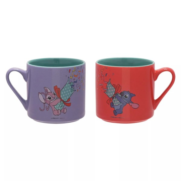 Ensemble de 2 Mugs Colorés Stitch & Angel Joyeuses Fêtes - Disney