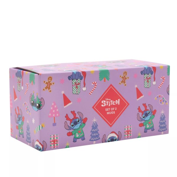 Ensemble de 2 Mugs Colorés Stitch & Angel Joyeuses Fêtes - Disney