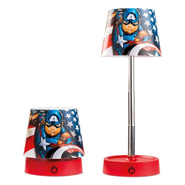 Lampe de Bureau LED Rechargeable Captain America 11cm - Marvel