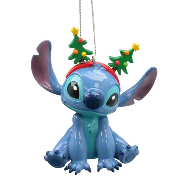 Disney - Suspension 3D Stitch avec sert tête de Noël