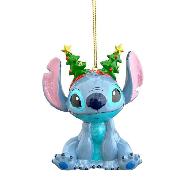 Disney - Suspension 3D Stitch avec serre-tête sapins de Noël