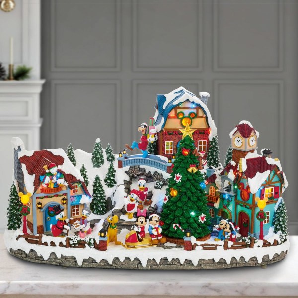Village animé de Noël Disney avec musique 29 cm – Exclusivité Costco