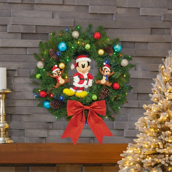 Couronne de Noël Disney 55 cm avec lumières LED – Exclusivité Costco