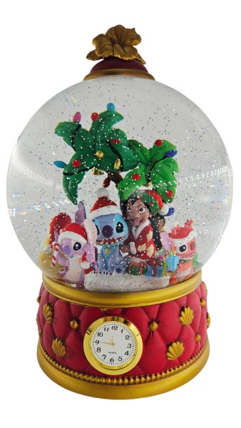 Boule à neige Disney Stitch de Noël avec paillettes et lumières LED 31 cm – Exclusivité Costco 